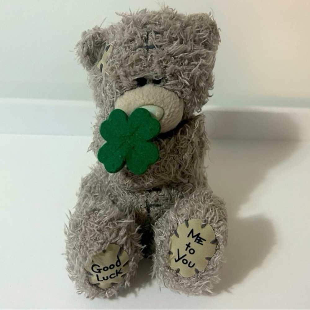 Me to You Bear. Good Luck Clover plushie